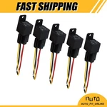Five 12v Spst Automotive Car Relay 4 Pin Wires W Harness Socket Plug Universal. Fixed Price $19.99.