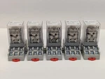 5x Square D 8501kud13v53 Relays W/ 8501nr82 Relay Sockets. Fixed Price $80.00.