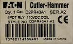 Eaton Cutler Hammer D2pr43a1 4pdt 110 Vdc Relay. Fixed Price $12.00.