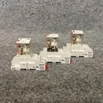 Lot Of 3 - Dayton 5yr16 Relays 11-pin 120vac Coil 15a 28vdc With 1fc13 Base Used. Fixed Price $54.99.