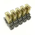 Lot Of 5 Idec Ry2s-l Ice Cube Control Relays 3a Dpdt, 24vdc Coil W/socket Bases. Fixed Price $60.00.