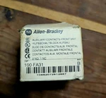 Nos Allen Bradley 100-fa31 Auxiliary Contact, Fron Mnt, 10a, 600v, 3 N.o. 1 N.c. Fixed Price $24.00.