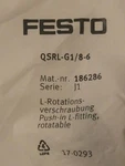 Festo Fitting Rotatable/ Qsrl-g1/8-6 /qsrlg186/. Fixed Price $9.85.