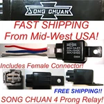 1 Song Chuan Power Relay With Female Connector 804-1a-c1 30a Coil=12vdc Usa. Fixed Price $17.00.