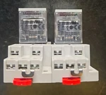 Lot Of 2 Magnecraft 783xcxm4l-120a Relays W/ 70-783d11-1a Socket Bases - 120vac. Fixed Price $50.00.