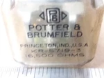 Potter & Brumfield Kr-5719-3, 16,500ohms. Fixed Price $5.95.