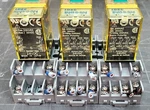 Set Of (3) Idec Ru4s-d- D24 Relays With Sy4s-05 Sockets Tested Working Pull Ofb8. Fixed Price $22.50.