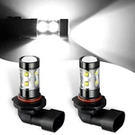 Dawfall 2-pack H10 50w 6000k White Fog Lamp Bulbs Waterproof Universal. Fixed Price $13.27.