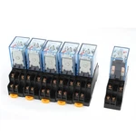 6pcs Ac 110/120v 5a Coil 5mm Din Rail Dpdt 8pin Repeater Power + Base. Fixed Price $34.38.