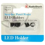 Radio Shack #276-079 Snap-in Panel Mount Led Holder (pack Of 5) - New. Fixed Price $5.03.