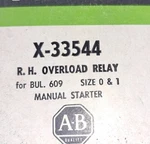 Allen Bradley X-33544 - Overload Relay. Fixed Price $10.50.