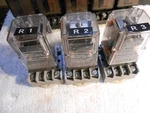Used Dayton Electric Relay Lot Of 3 1a485e Relays With Bases. Fixed Price $40.00.