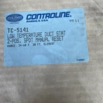 New In Box Siebe Tc-5141 Low Temperature Duct Stat 2 Pos 34-68f 20ft Element. Fixed Price $25.00.