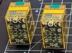 (2) Ru42s-d-d24 - Idec Relay 4pdt Bifurcated / Led Momentary Cb Dc24v Coil Of42. Fixed Price $16.50.