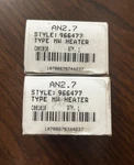 Lot Of 2 Cutler Hammer An2.7, 966477-h, Type Mw, Thermal Overload Relay Heaters. Fixed Price $38.00.