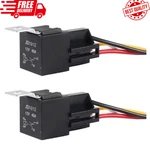 Diann 2pcs Car Relay With Harness 12v 40a 4 Pin Spst Sockets Col.... Fixed Price $12.69.
