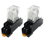 Bonsicoky 2 Pcs Dc 24v Coil 8 Pin 10a Dpdt Electromagnetic Power Relay With L.... Fixed Price $14.09.