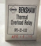 Benshaw Spo-22 -0.52 0.4-0.63 Amps , Sp0-22-a52. Fixed Price $19.95.