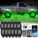Zonecona 12 Pod Rgb Led Rock Lights Waterproof 12v App Rf Remote. Fixed Price $114.99.