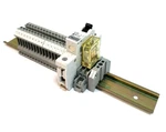 Din Rail - Terminal Blocks, Breaker, & Relay Assembly. Fixed Price $24.55.