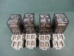Potter & Brumfield K10p-11d15-6 Relays (4) W/sockets 6vdc Coils Dpdt Tested Good. Fixed Price $20.00.