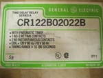 Cr122b02022b Time Delay Relay Pneumatic Timer 5-200 Seconds 120v Coil New Ge. Fixed Price $50.00.