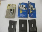Nos Vintage 2 Ge General Electric And 1 Leviton Silent Light Switches +covers. Fixed Price $65.00.