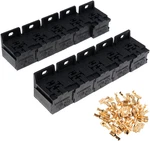 10 Pcs Relay Base Holder, 12v/24v 30-80a 5 Pin Socket With 50 Terminals 6.3mm/0.. Fixed Price $14.87.