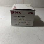 (qty 10) Idec Rh1b-uac120v Power Relays, 120 Vac, 5 Pins, New. Fixed Price $69.99.