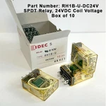 Idec Rh1b-u-dc24v General Purpose Relay, 10a Contacts, Spdt, 1 Box Of 10 Pieces. Fixed Price $49.00.