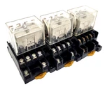 Lot Of 3 - Ly4 Omron Relay 24v Coil W/ Socket Next Day Option. Fixed Price $43.74.