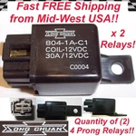2 X Song Chuan Power Relay Only 12v 804-1a-c1 30a Coil=12vdc Fast Usa Shipped!!. Fixed Price $17.99.