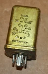 Vintage 1950's Sigma Instruments 8-pin 77912 Sealed Relay 2z7586-182 Military. Fixed Price $40.00.