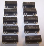 Qty. 10 Oki D51a05 Reed Relays 1 Form A 500 Ohm 5 Coil New 6p1-3. Fixed Price $10.00.
