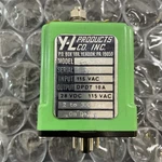 Y-l Products Co. Model T40a2c9 Delay Relay 115vac 24vdc 2-300 Sec. - Green. Fixed Price $6.99.